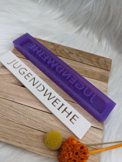 Klötzchen Gießform / JUGENDWEIHE / Silikonform für Klötzchen / 160x22x8 mm / Silikon Klötzchen Gießform /Gießform Klötzchen