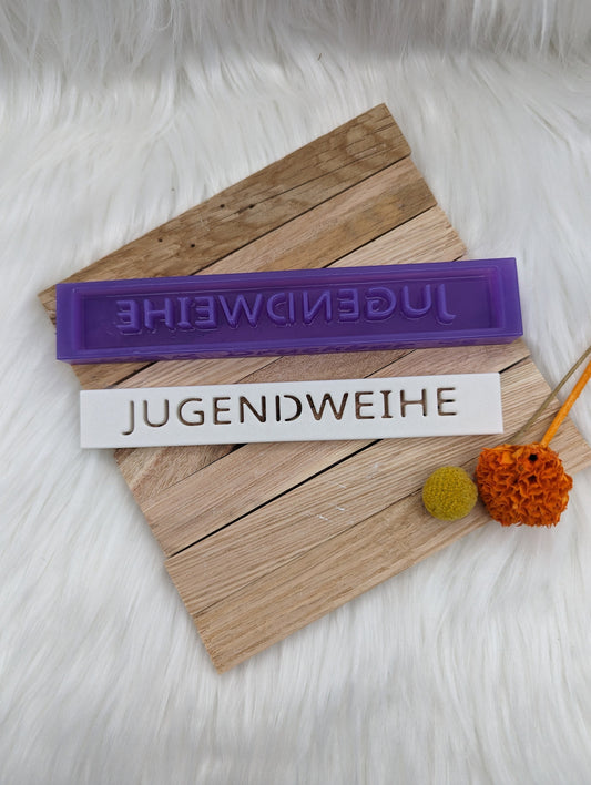 Klötzchen Gießform / JUGENDWEIHE / Silikonform für Klötzchen / 160x22x8 mm / Silikon Klötzchen Gießform /Gießform Klötzchen