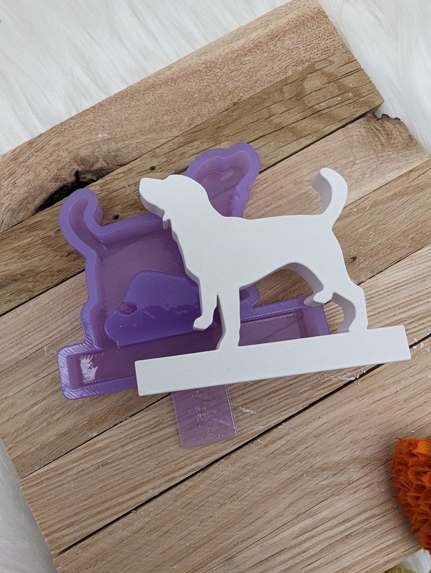 Silikonform Set Hund Labrador für Einschieber / Hund / Bodenplatte Lichthaus / Teelichthalter / Einschieber / Silikonform