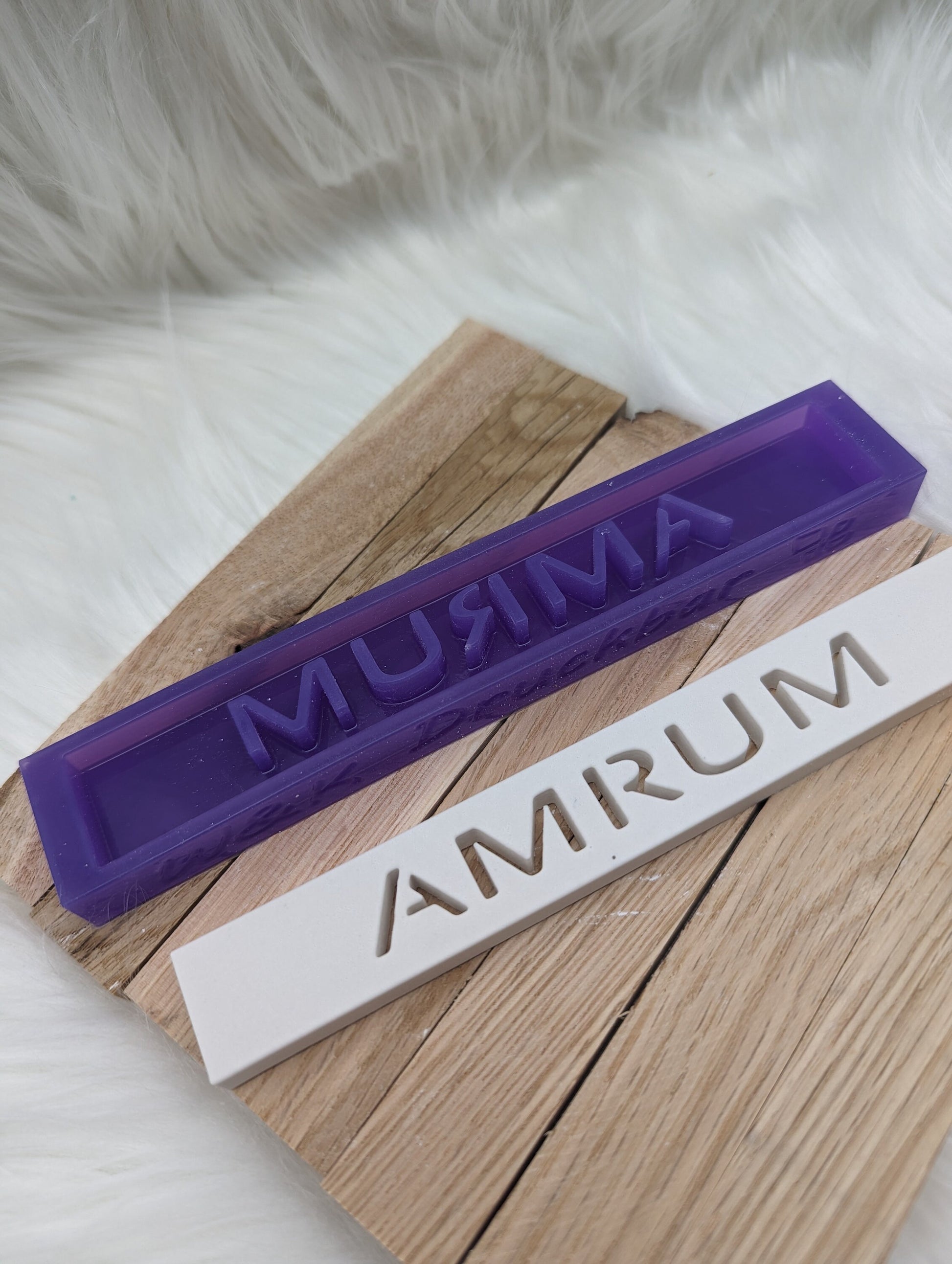 Klötzchen Gießform / AMRUM / Silikonform für Klötzchen / 160x22x8 mm / Silikon Klötzchen Gießform /Gießform Klötzchen