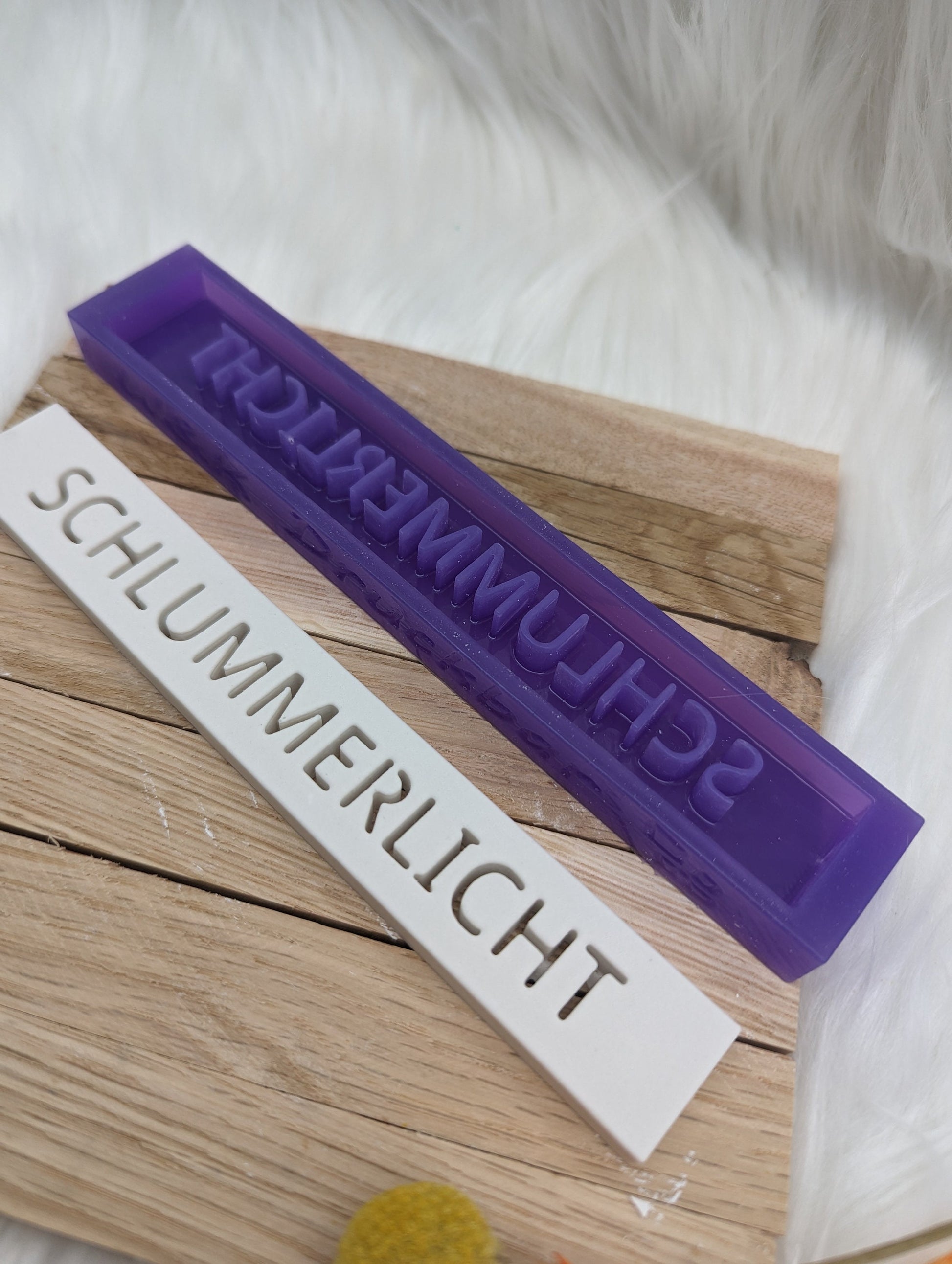 Klötzchen Gießform / SCHLUMMERLICHT / Silikonform für Klötzchen / 160x22x8 mm / Silikon Klötzchen Gießform /Gießform Klötzchen