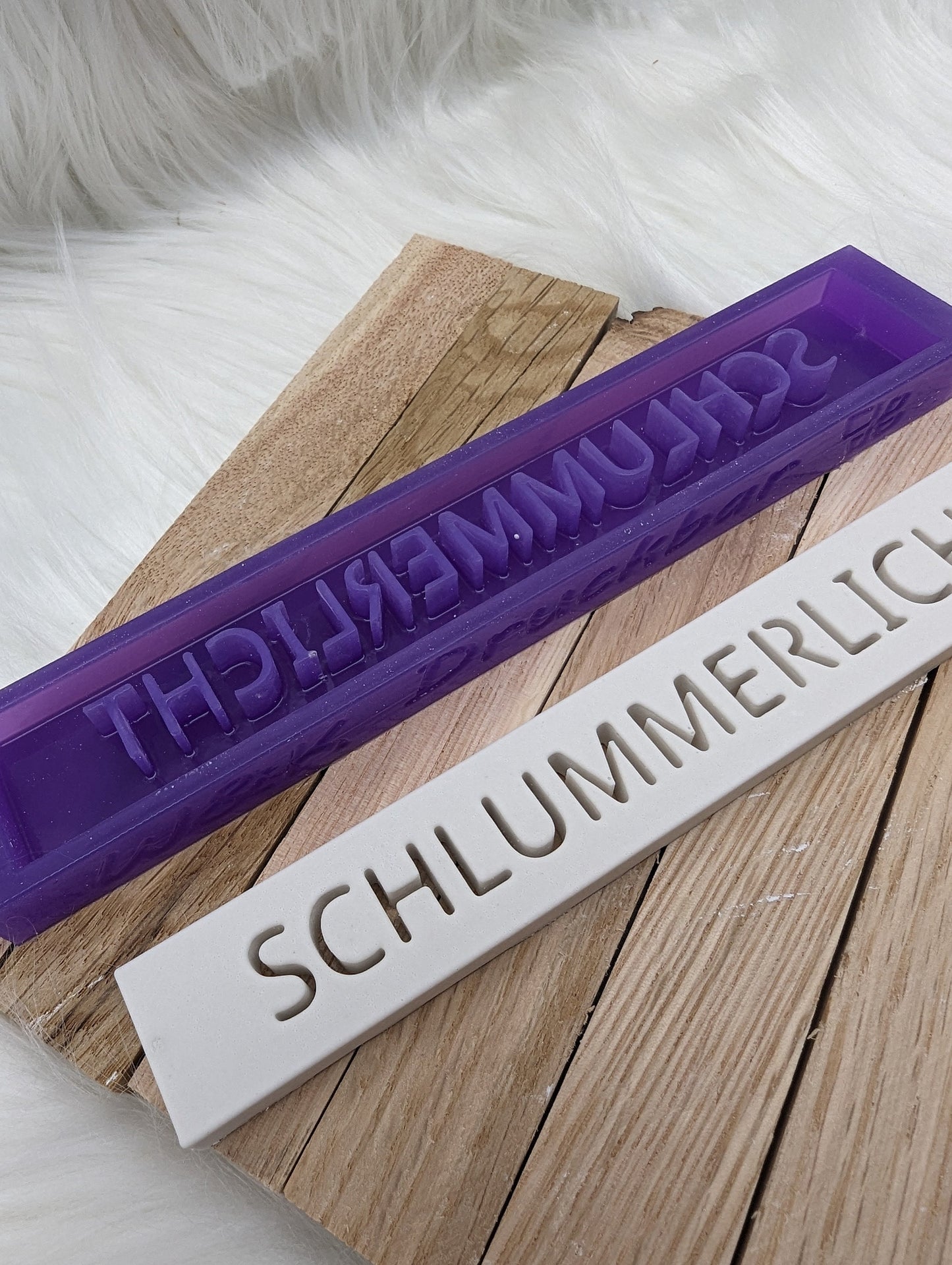Klötzchen Gießform / SCHLUMMERLICHT / Silikonform für Klötzchen / 160x22x8 mm / Silikon Klötzchen Gießform /Gießform Klötzchen