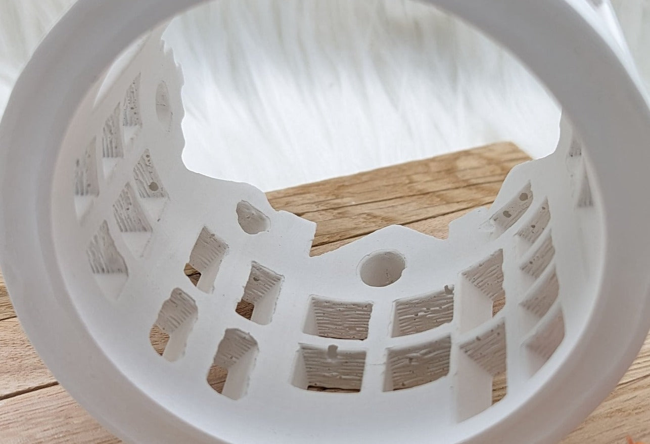 Silikonform für Häuserkranz V3/ Lichterstadt / Grachtenhäuser / Lichthaus / mit Boden / Raysin / Silikonform