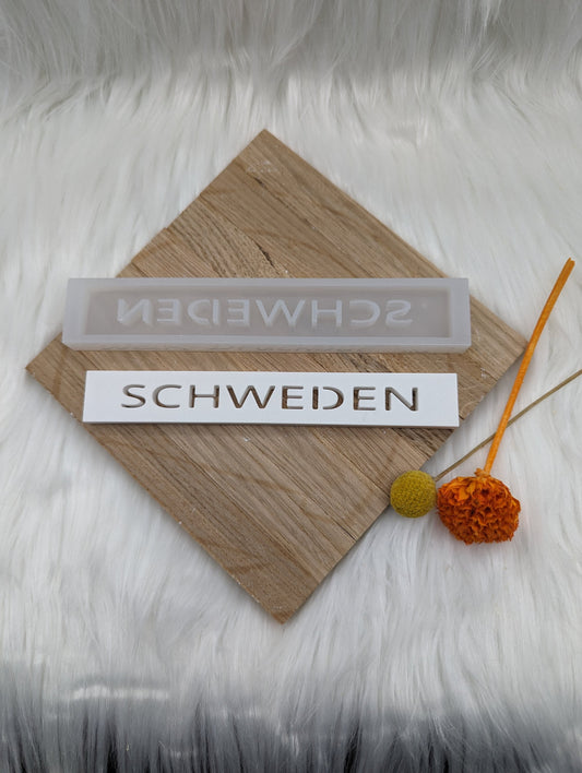 Klötzchen Gießform / SCHWEDEN / Silikonform für Klötzchen / 160x22x8 mm / Silikon Klötzchen Gießform /Gießform Klötzchen
