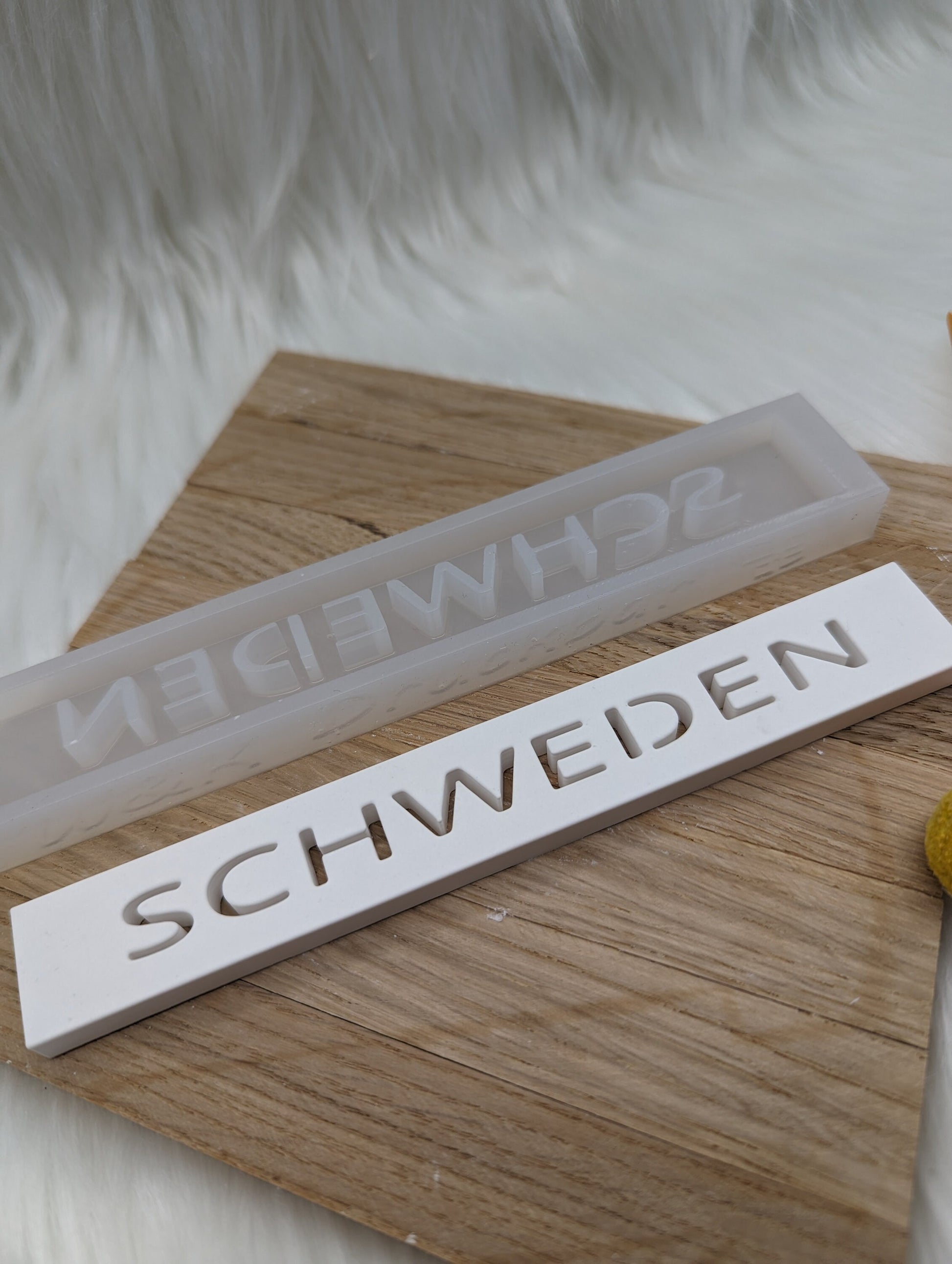 Klötzchen Gießform / SCHWEDEN / Silikonform für Klötzchen / 160x22x8 mm / Silikon Klötzchen Gießform /Gießform Klötzchen