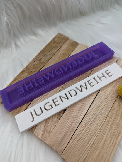 Klötzchen Gießform / JUGENDWEIHE / Silikonform für Klötzchen / 160x22x8 mm / Silikon Klötzchen Gießform /Gießform Klötzchen