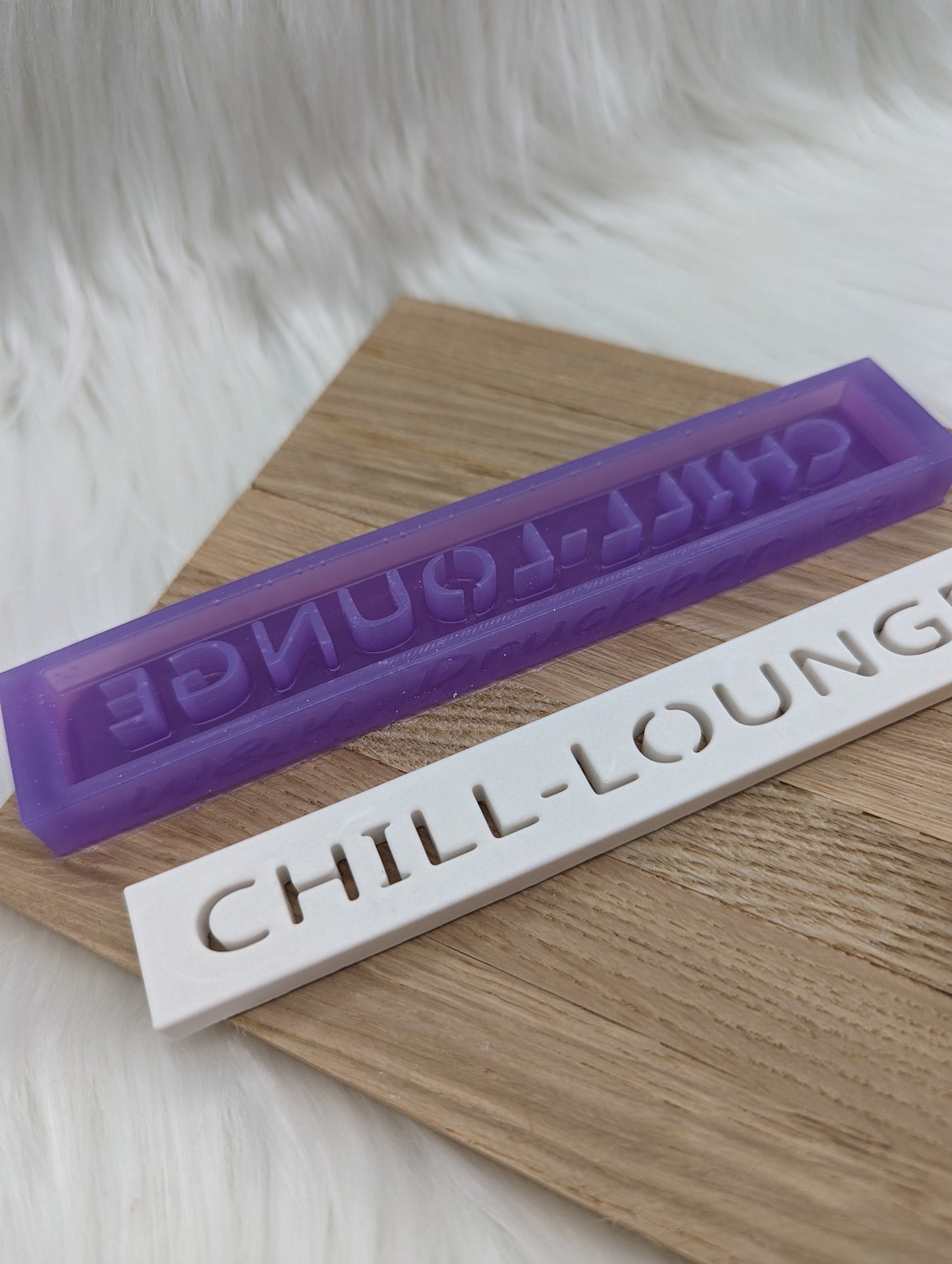 Klötzchen Gießform / CHILL-LOUNGE / Silikonform für Klötzchen / 160x22x8 mm / Silikon Klötzchen Gießform /Gießform Klötzchen
