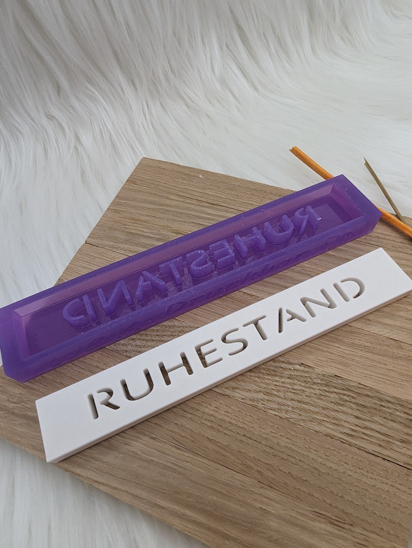 Klötzchen Gießform / RUHESTAND / Silikonform für Klötzchen / 160x22x8 mm / Silikon Klötzchen Gießform /Gießform Klötzchen