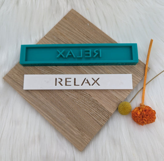 Klötzchen Gießform / RELAX / Silikonform für Klötzchen / 160x22x8 mm / Silikon Klötzchen Gießform /Gießform Klötzchen