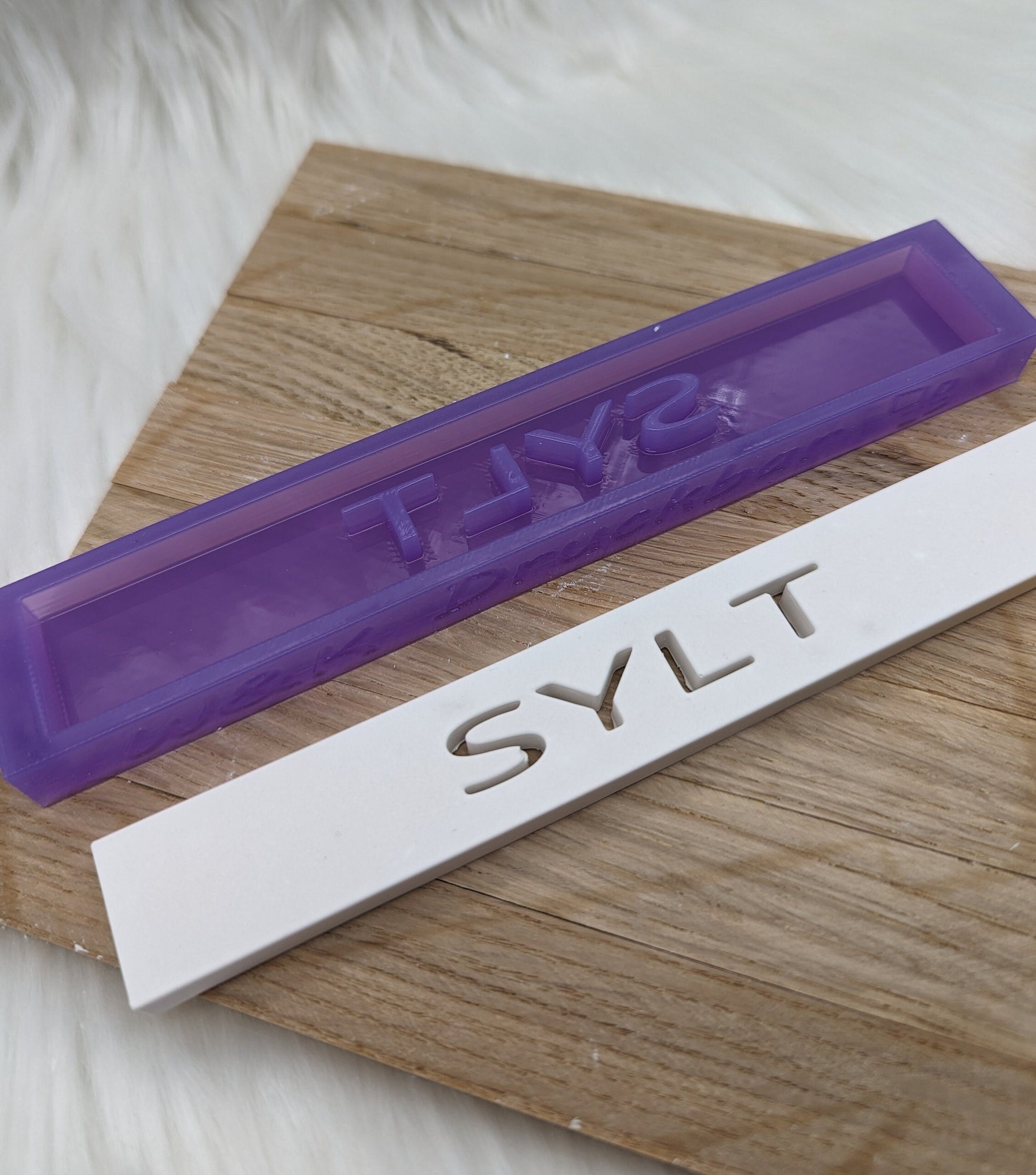 Klötzchen Gießform / SYLT / Silikonform für Klötzchen / 160x22x8 mm / Silikon Klötzchen Gießform /Gießform Klötzchen
