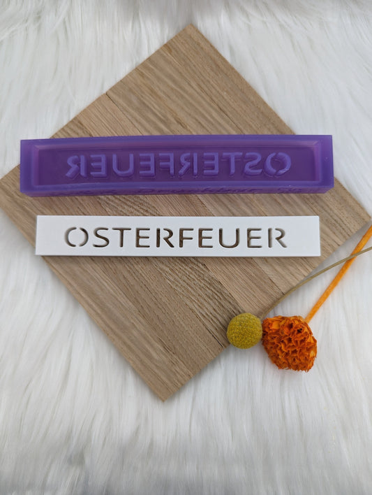 Klötzchen Gießform / OSTERFEUER / Silikonform für Klötzchen / 160x22x8 mm / Silikon Klötzchen Gießform /Gießform Klötzchen