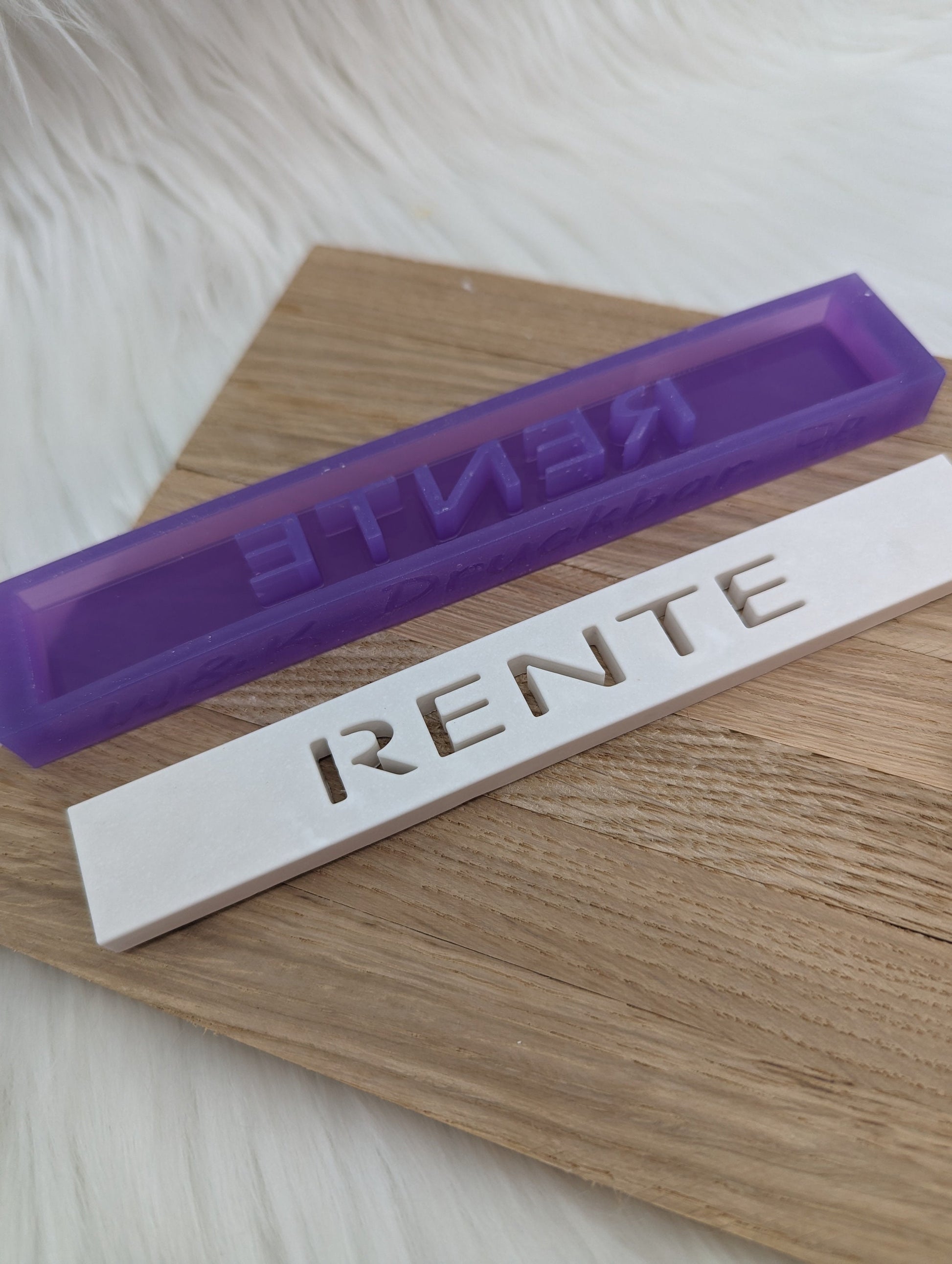 Klötzchen Gießform / RENTE / Silikonform für Klötzchen / 160x22x8 mm / Silikon Klötzchen Gießform /Gießform Klötzchen