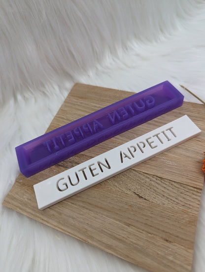 Klötzchen Gießform / GUTEN APPETIT / Silikonform für Klötzchen / 160x22x8 mm / Silikon Klötzchen Gießform /Gießform Klötzchen