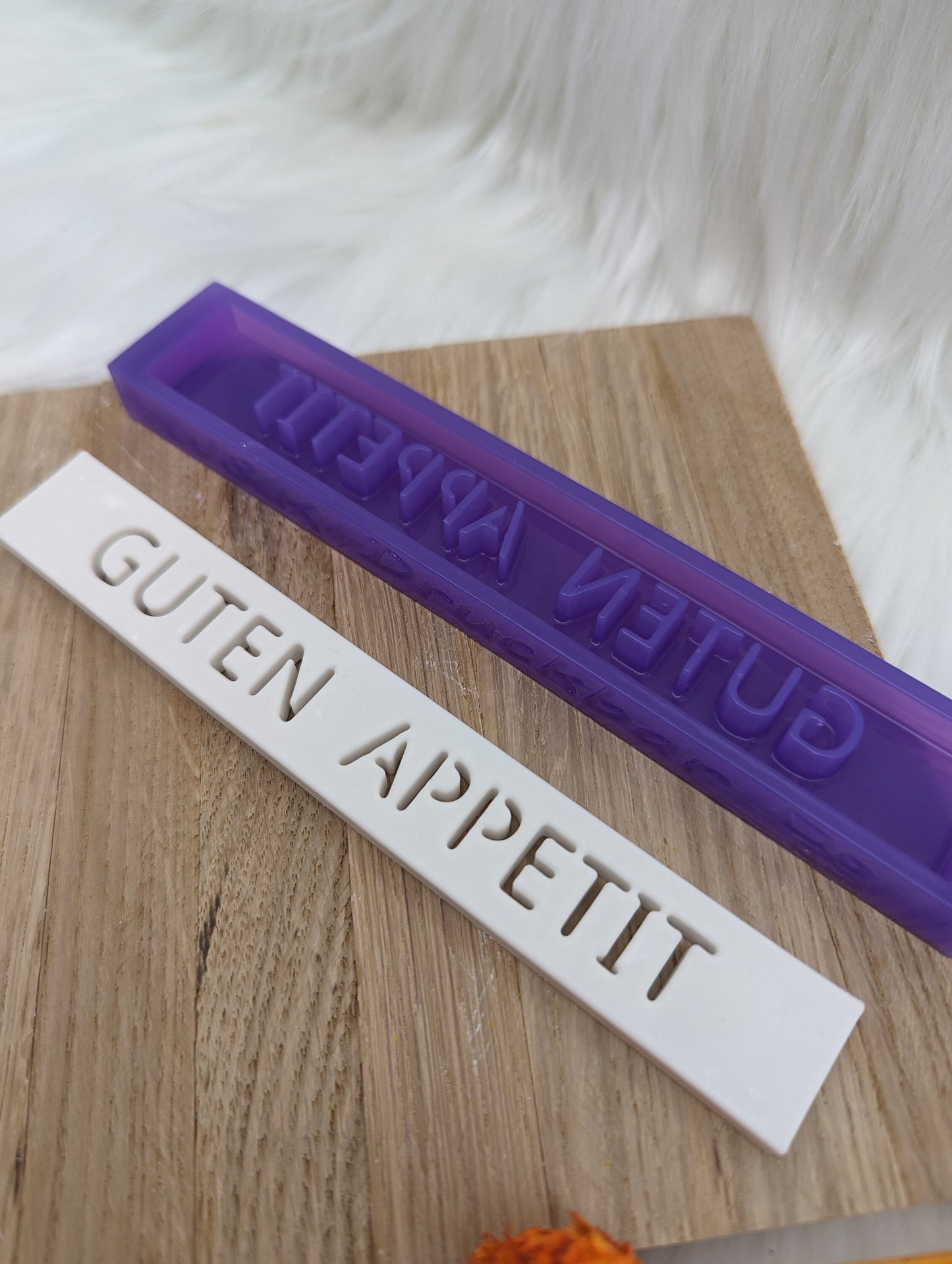 Klötzchen Gießform / GUTEN APPETIT / Silikonform für Klötzchen / 160x22x8 mm / Silikon Klötzchen Gießform /Gießform Klötzchen