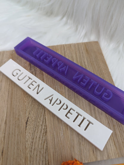 Klötzchen Gießform / GUTEN APPETIT / Silikonform für Klötzchen / 160x22x8 mm / Silikon Klötzchen Gießform /Gießform Klötzchen