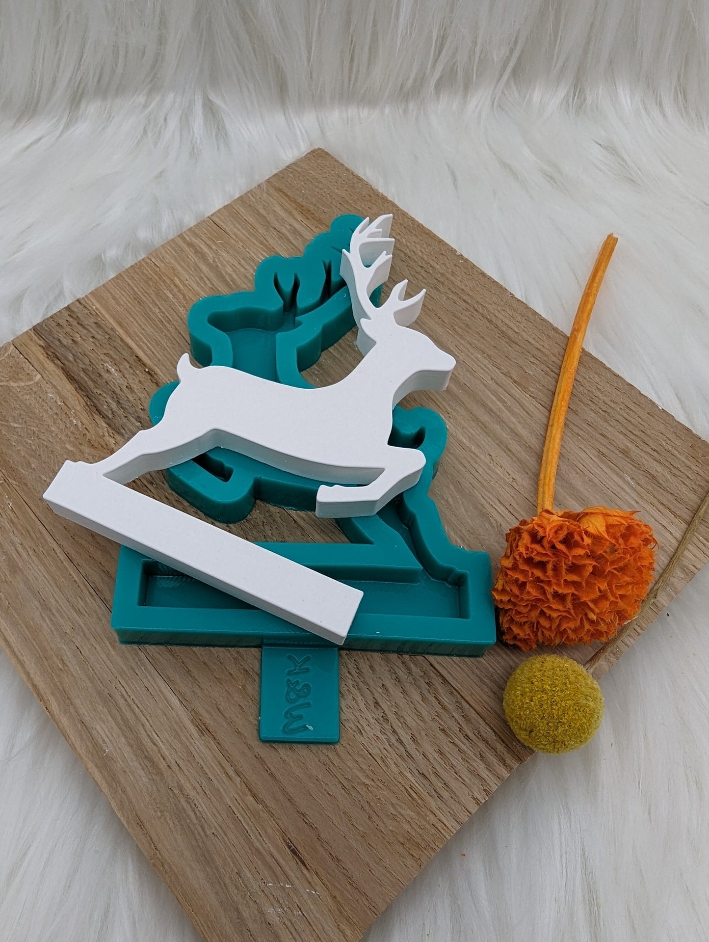 Silikonform Elch für Einschieber / Elch / Set / Teelichthalter / Einschieber / Raysin / Silikonform