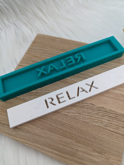 Klötzchen Gießform / RELAX / Silikonform für Klötzchen / 160x22x8 mm / Silikon Klötzchen Gießform /Gießform Klötzchen