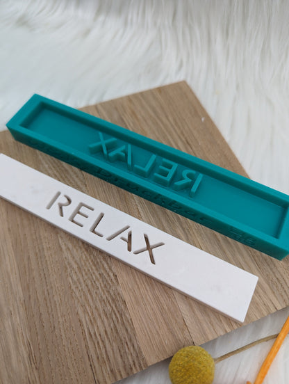 Klötzchen Gießform / RELAX / Silikonform für Klötzchen / 160x22x8 mm / Silikon Klötzchen Gießform /Gießform Klötzchen