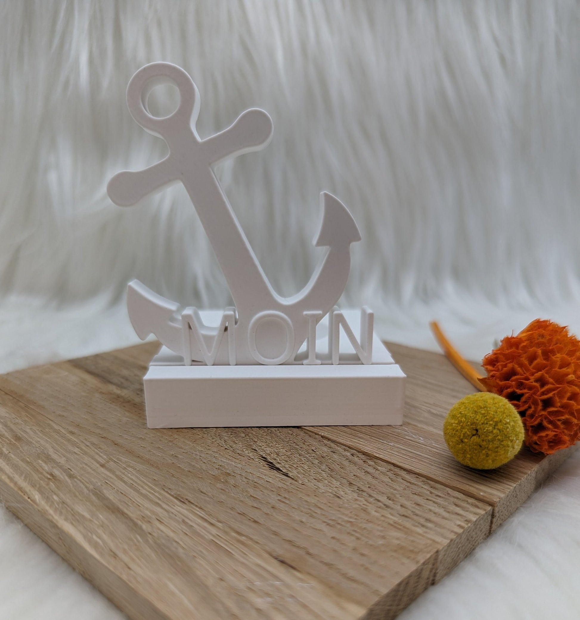 Silikonform Anker mit Moin Schriftzug für Einschieber / Maritim / Teelichthalter / Einschieber / Raysin / Silikonform