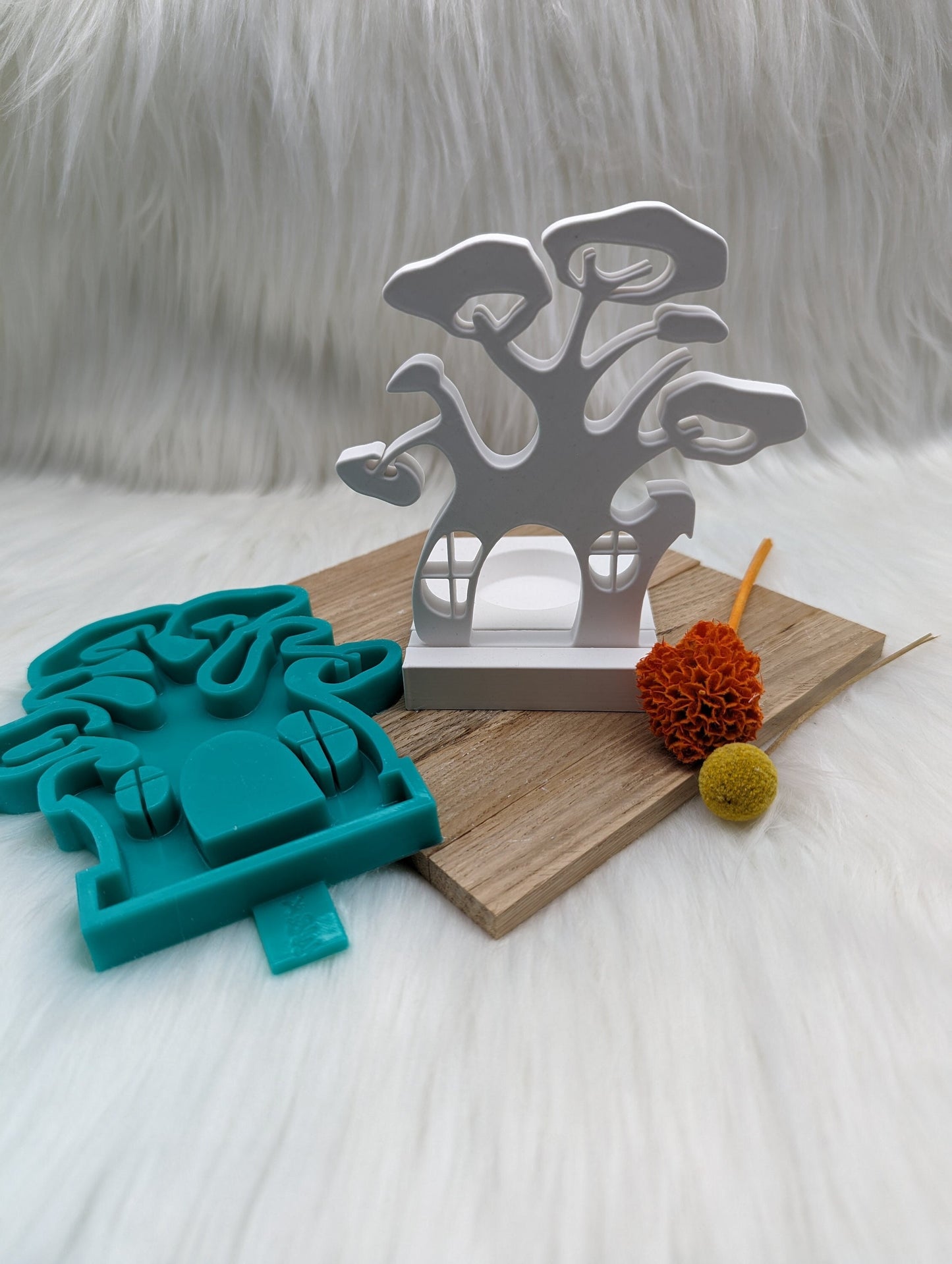 Silikonform Baum Fantasy für Einschieber / Fantasy / Teelichthalter / Einschieber / Raysin / Silikonform