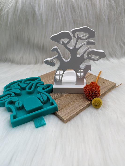 Silikonform Baum Fantasy für Einschieber / Fantasy / Teelichthalter / Einschieber / Raysin / Silikonform