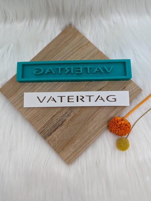 Klötzchen Gießform / VATERTAG / Silikonform für Klötzchen / 160x22x8 mm / Silikon Klötzchen Gießform / Gießform Klötzchen