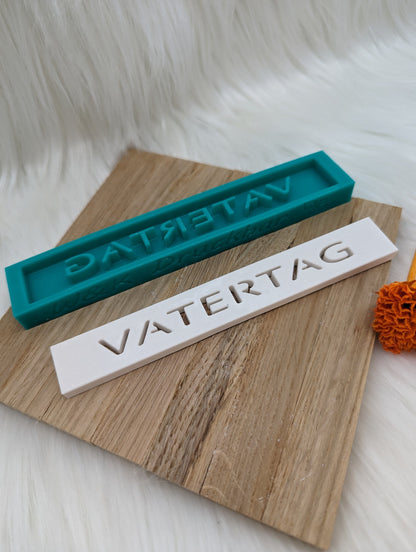 Klötzchen Gießform / VATERTAG / Silikonform für Klötzchen / 160x22x8 mm / Silikon Klötzchen Gießform / Gießform Klötzchen