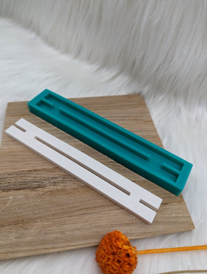Klötzchen Gießform / Schlitz / Sitzbank Rückenlehne / Silikonform für Klötzchen / 160x22x8 mm /Silikon Klötzchen Gießform/Gießform Klötzchen