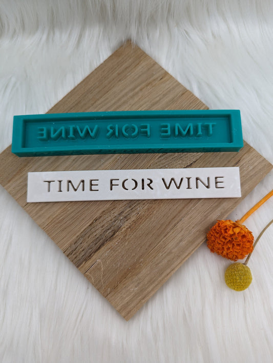 Klötzchen Gießform / TIME FOR WINE / Silikonform für Klötzchen / 160x22x8 mm /Silikon Klötzchen Gießform/Gießform Klötzchen