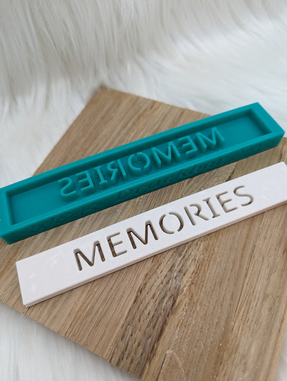 Klötzchen Gießform / MEMORIES / Silikonform für Klötzchen / 160x22x8 mm /Silikon Klötzchen Gießform/Gießform Klötzchen