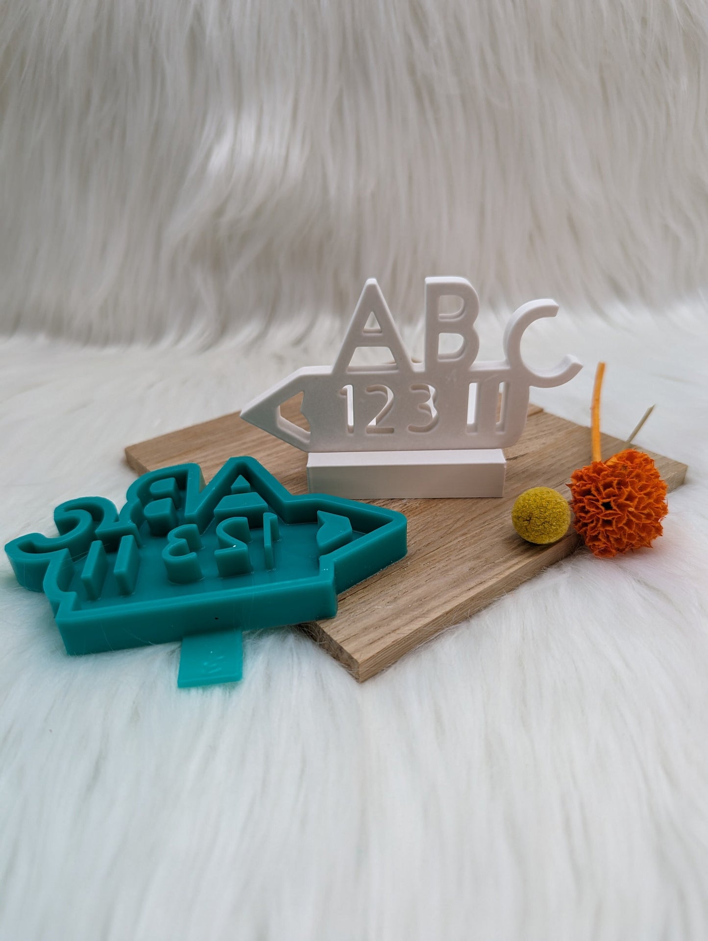 Silikonform Bleistift für Einschieber / Einschulung / Teelichthalter / Einschieber / Raysin / Silikonform