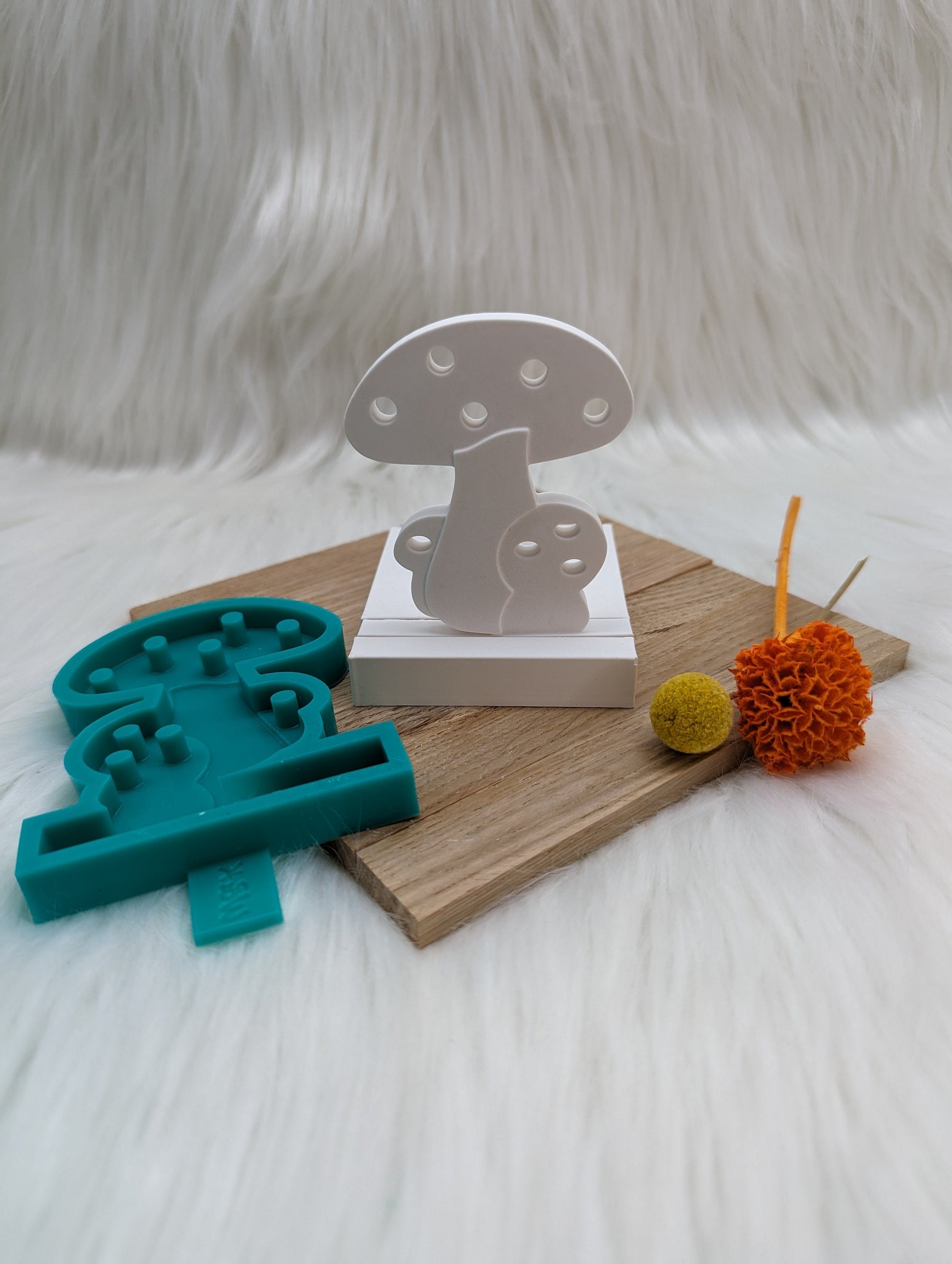 Silikonform Pilz V2 für Einschieber / Pilz / Teelichthalter / Einschieber / Raysin / Silikonform