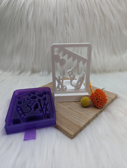 Silikonform Einschulung Rechteck für Einschieber / Einschulung / Teelichthalter / Einschieber / Raysin / Silikonform