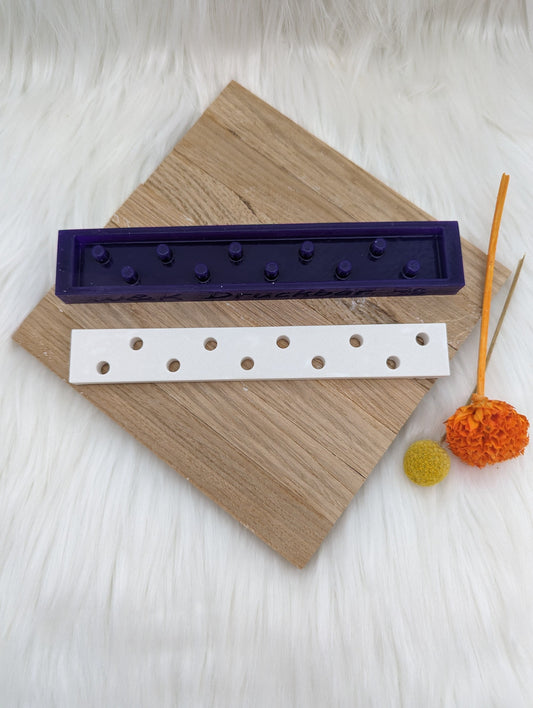 Klötzchen Gießform / Pünktchen / Punkte / Silikonform für Klötzchen / 160x22x8 mm / Silikon Klötzchen Gießform /Gießform Klötzchen