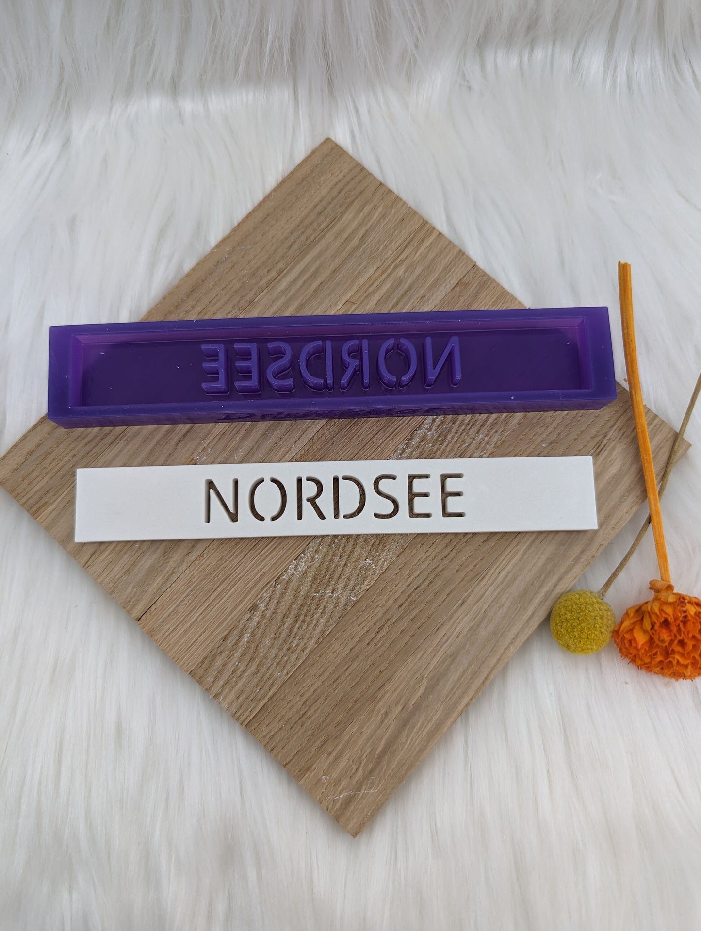 Klötzchen Gießform / NORDSEE / Silikonform für Klötzchen / 160x22x8 mm / Silikon Klötzchen Gießform /Gießform Klötzchen
