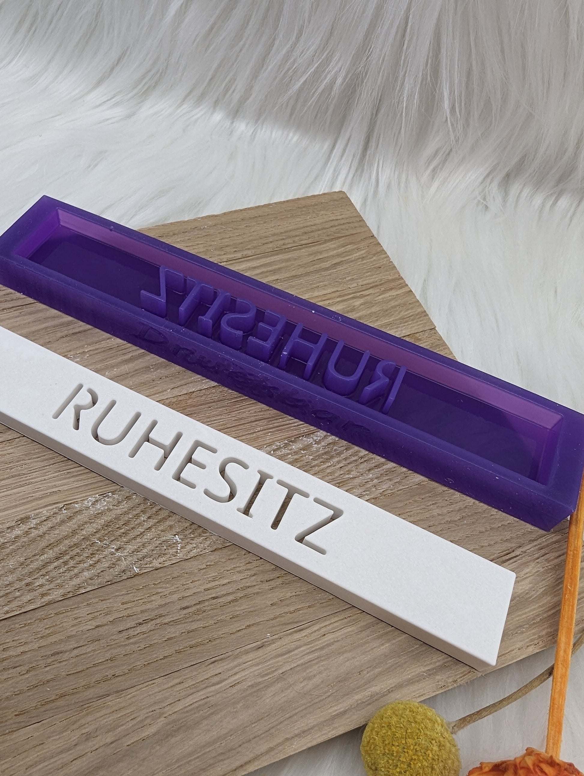 Klötzchen Gießform / RUHESITZ / Silikonform für Klötzchen / 160x22x8 mm / Silikon Klötzchen Gießform / Gießform Klötzchen