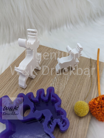 Silikonform Elch V1 / Elche / 2er Set / Stehender Elch / Raysin / Silikonform