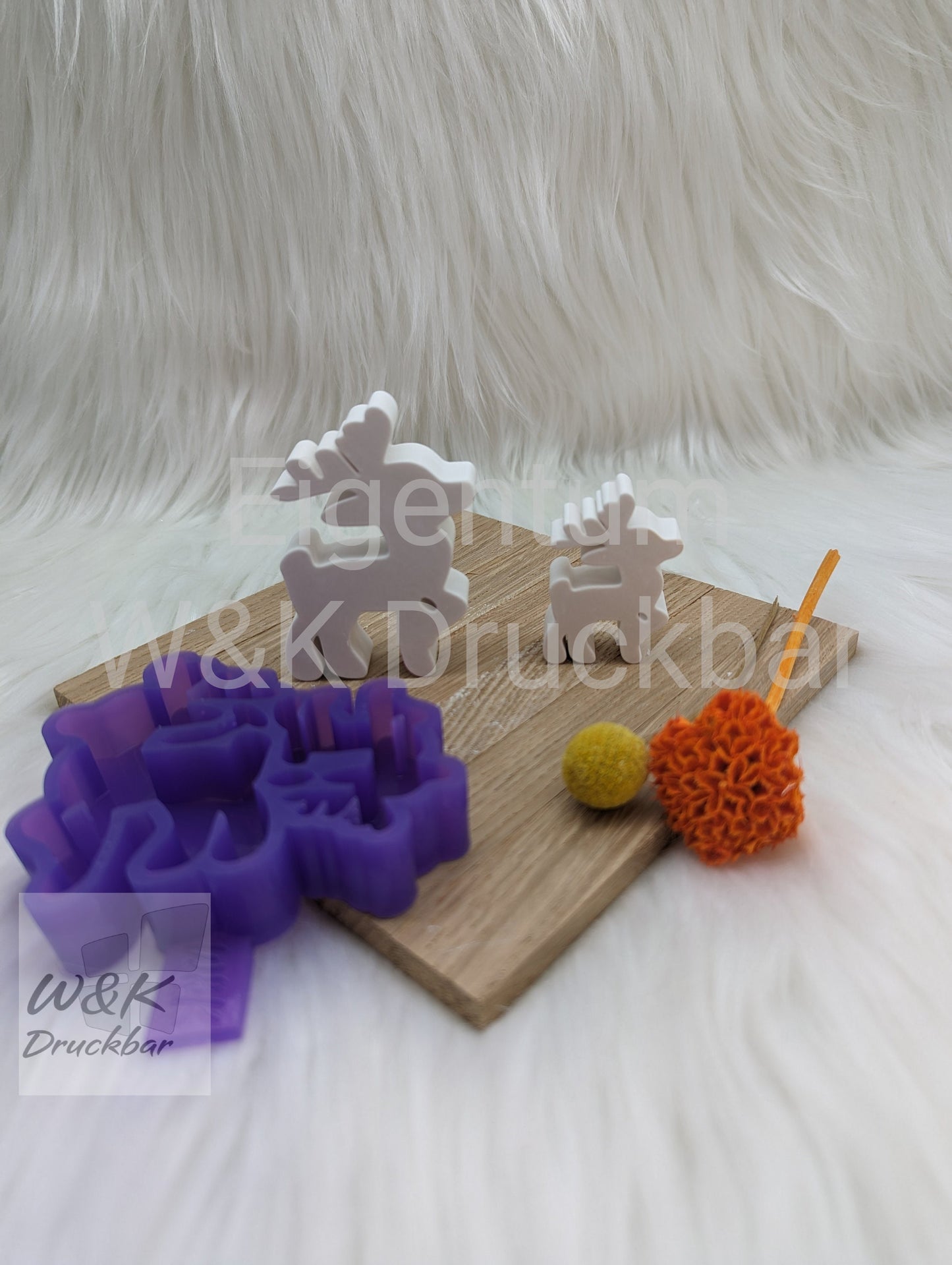 Silikonform Elch V2 / Elche / 2er Set / Stehender Elch / Raysin / Silikonform