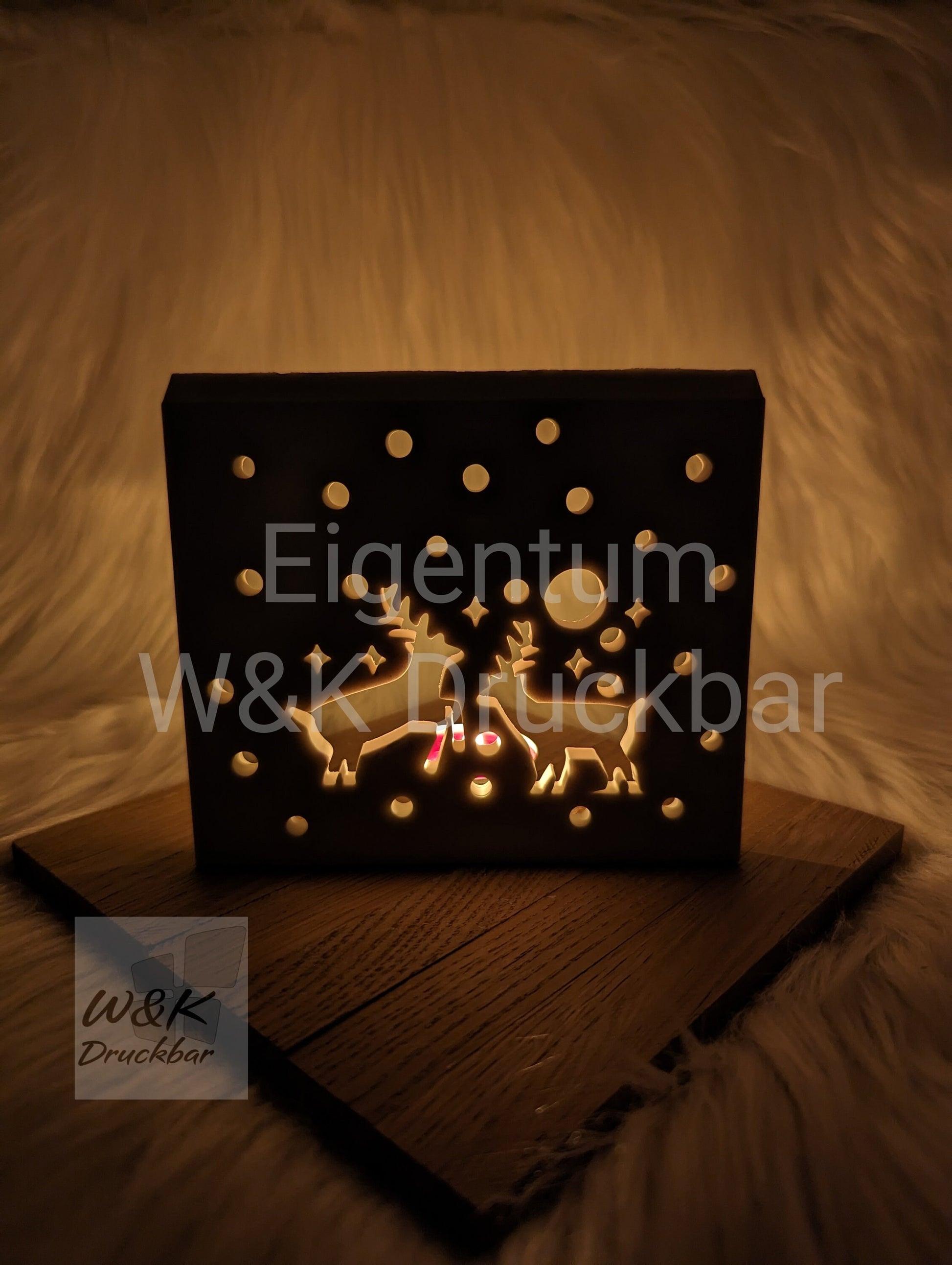Silikonform für Lichthäuschen / Seitenwand / Weihnachten / Weihnachtsbaum und Weihnachtsmann / Lichthaus / Raysin / Silikonform