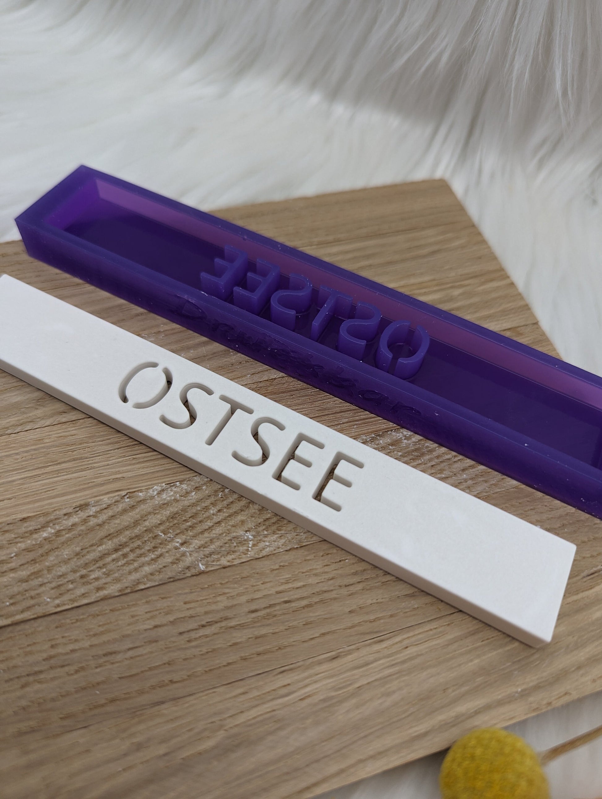 Klötzchen Gießform / OSTSEE / Silikonform für Klötzchen / 160x22x8 mm / Silikon Klötzchen Gießform /Gießform Klötzchen