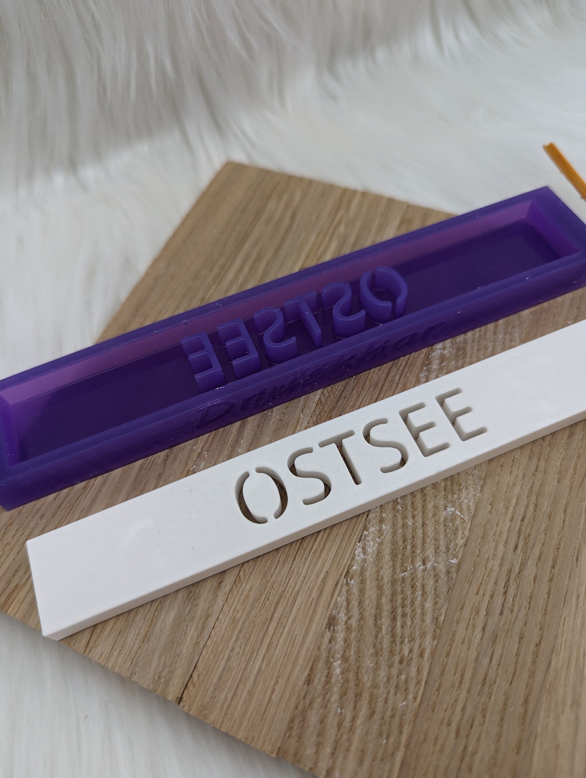 Klötzchen Gießform / OSTSEE / Silikonform für Klötzchen / 160x22x8 mm / Silikon Klötzchen Gießform /Gießform Klötzchen
