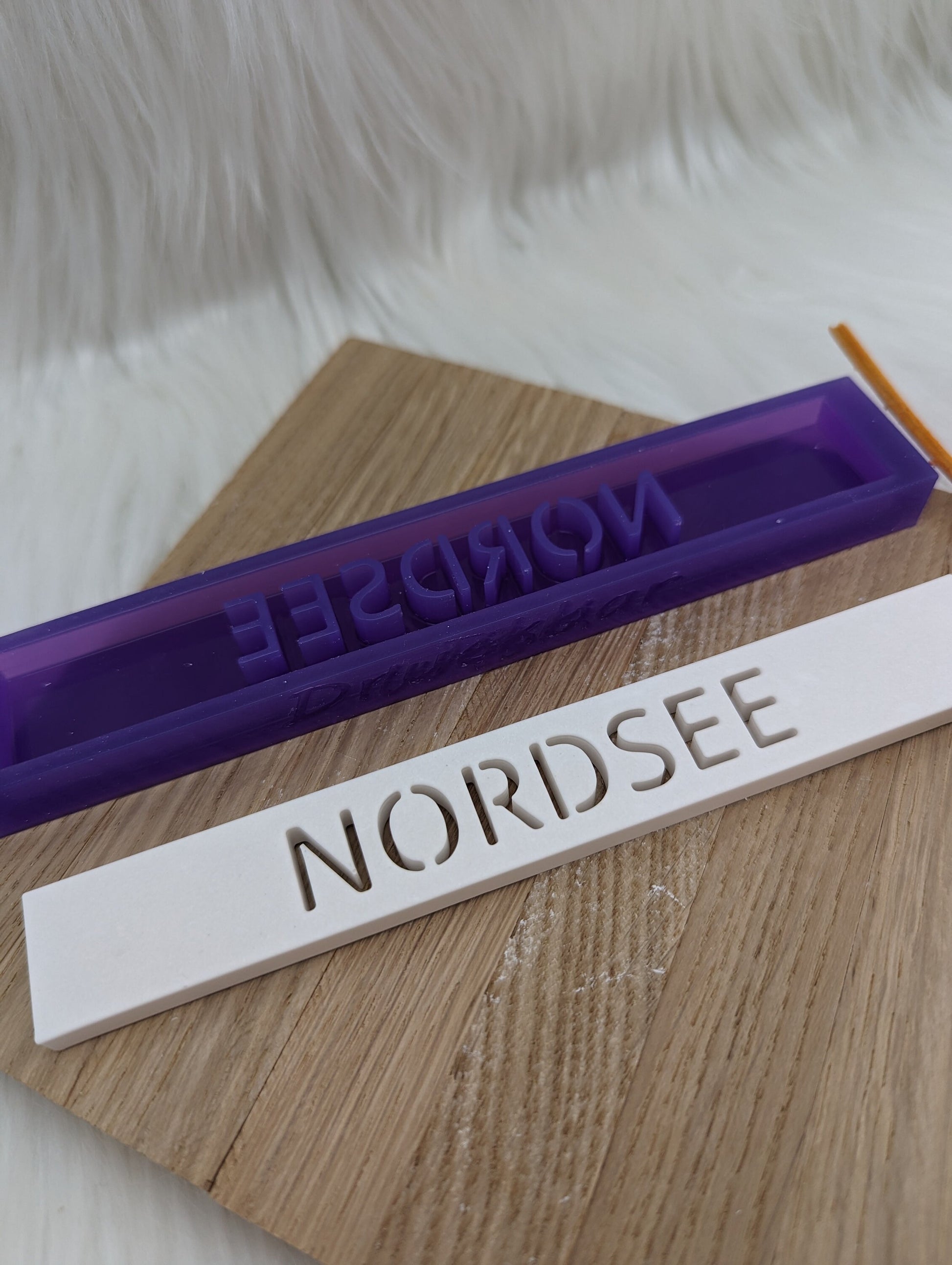 Klötzchen Gießform / NORDSEE / Silikonform für Klötzchen / 160x22x8 mm / Silikon Klötzchen Gießform /Gießform Klötzchen