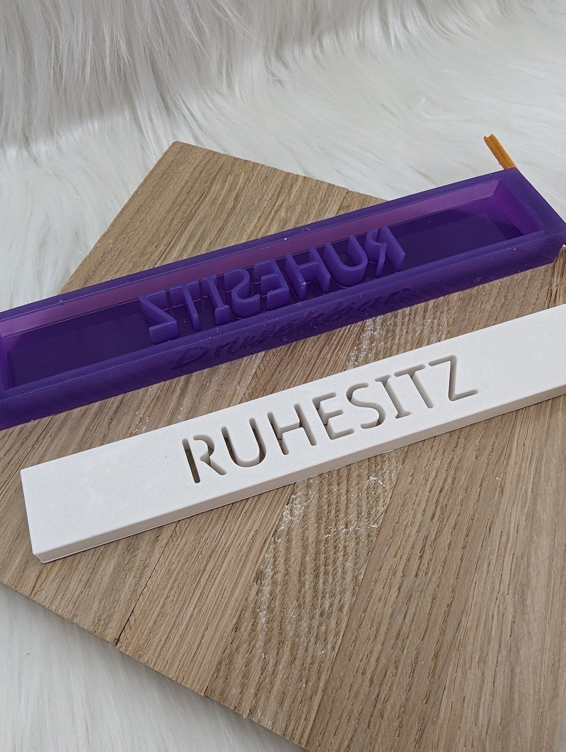Klötzchen Gießform / RUHESITZ / Silikonform für Klötzchen / 160x22x8 mm / Silikon Klötzchen Gießform / Gießform Klötzchen