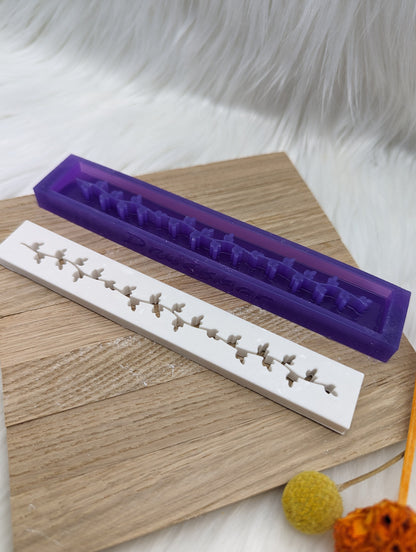 Klötzchen Gießform / Blumenranke V1 / Silikonform für Klötzchen / 160x22x8 mm / Silikon Klötzchen Gießform / Gießform Klötzchen