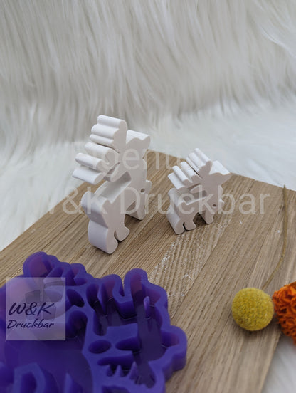 Silikonform Elch V2 / Elche / 2er Set / Stehender Elch / Raysin / Silikonform