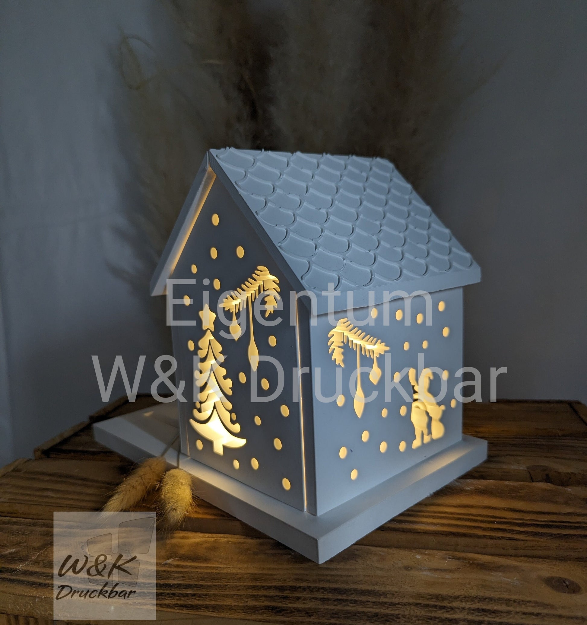 Silikonform für Lichthäuschen / Weihnachten / Weihnachtsbaum und Weihnachtsmann / Lichthaus / Lichthaus mit Dach / Raysin / Silikonform