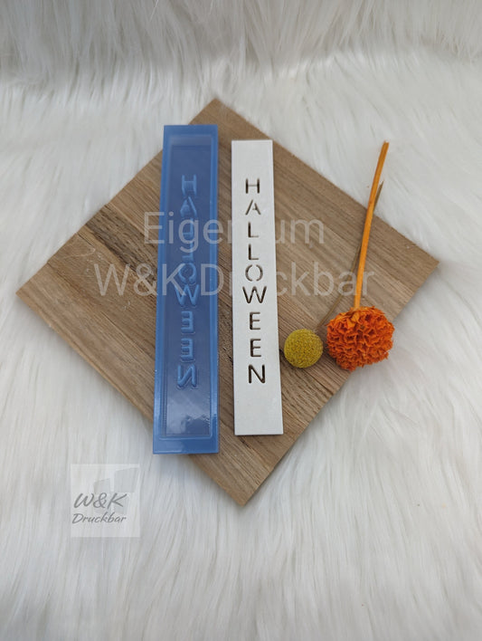 Klötzchen Gießform / HALLOWEEN Hochkant / Silikonform für Klötzchen / 160x22x8 mm / Silikon Klötzchen Gießform /Gießform Klötzchen