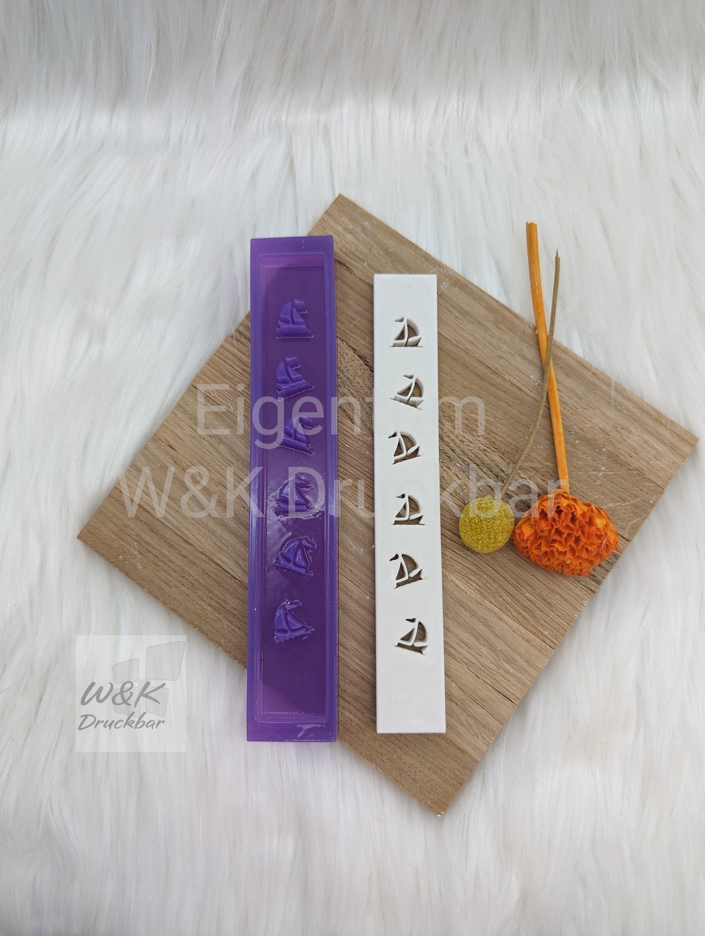 Klötzchen Gießform / Segelboote Hochkant / Silikonform für Klötzchen / 160x22x8 mm / Silikon Klötzchen Gießform /Gießform Klötzchen