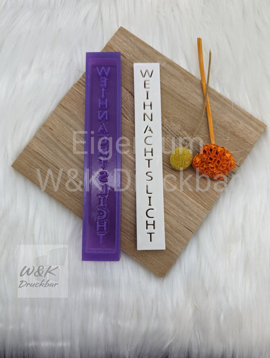 Klötzchen Gießform / WEIHNACHTSLICHT Hochkant / Silikonform für Klötzchen / 160x22x8 mm / Silikon Klötzchen Gießform /Gießform Klötzchen
