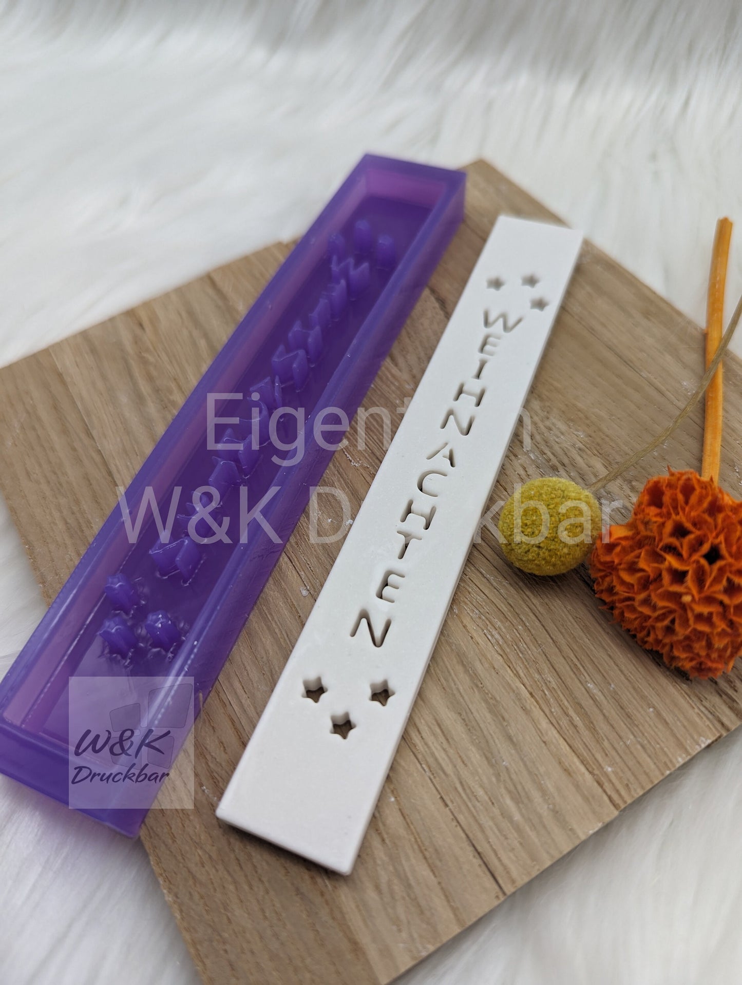Klötzchen Gießform / WEIHNACHTEN Hochkant / Silikonform für Klötzchen / 160x22x8 mm / Silikon Klötzchen Gießform /Gießform Klötzchen